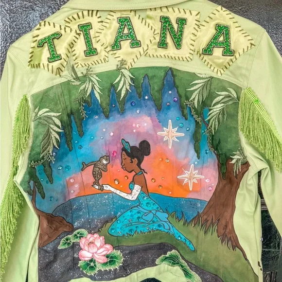 Custom Disney The Princess and the Frog Denim Jacket - Picture 3 of 10
